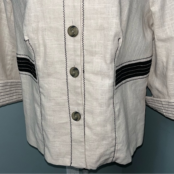 KENAR Linen Cotten blend Blazer women’s size XL office wear NWT business casual - Picture 4 of 10